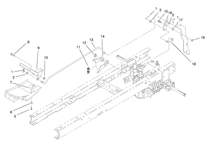 Speed Control Assembly Diagram and Parts List for 71196 8900001 - 8999999 Toro Lawn Tractor