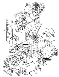 Engine And Chassis Group Diagram and Parts List for 55001 8000001 - 8999999 Toro Lawn Tractor