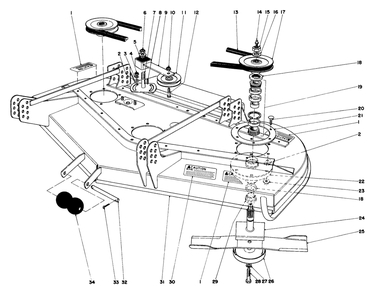 Part Location Diagram of 42-4650 Toro Cutting Deck