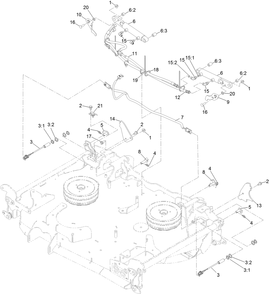 Center Deck Hose And Switch Assembly Diagram and Parts List for 72098 413000000 - 999999999 Toro Lawn Tractor