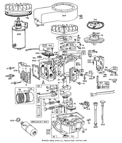 Engine Briggs & Stratton Model No. 170705-1164 Electric Start Diagram and Parts List for 56150 5000001 - 5999999 Toro Lawn Tractor