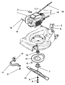 Engine Assembly Diagram and Parts List for 26632B 6900001 - 6999999 Toro Lawn Mower
