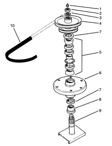 Drive Spindle No. 54-7781 Diagram and Parts List for 30136 6900001 - 6999999 Toro Lawn Mower