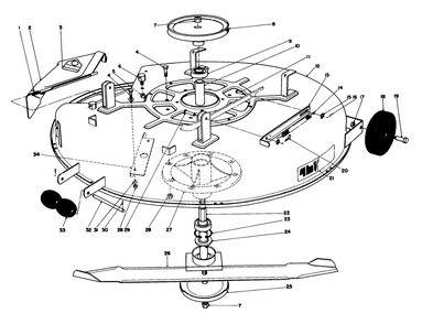 Cutting Deck Model 59130 Diagram and Parts List for 57360 7000001 - 7999999 Toro Lawn Tractor