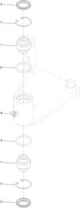 Idler Arm Assembly No. 126-2585 Diagram and Parts List for 72098 400000000 - 411399999 Toro Lawn Tractor