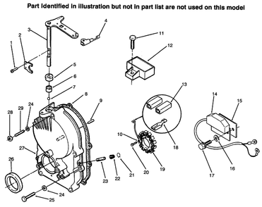 Gear Case & Ignition Controls Diagram and Parts List for 73422 6900001 - 6999999 Toro Lawn Tractor