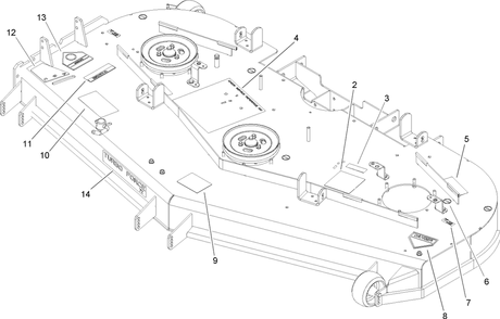Deck Decal Assembly Diagram and Parts List for 74269 (240000001-240999999)(2004) Toro Lawn Mower