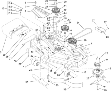 Part Location Diagram of 107-8506-01 Toro BAFFLE Assembly