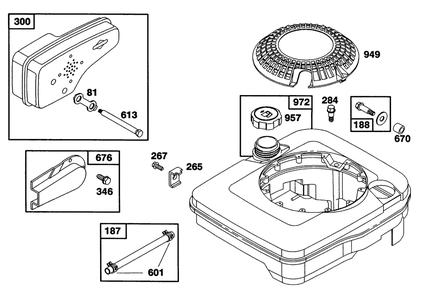 Engine Briggs & Stratton Model 124702-3115-01 Diagram and Parts List for 20218 1000001 - 1999999 Toro Lawn Mower
