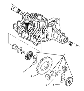 Differential Gear Diagram and Parts List for 72064 8900600 - 8999999 Toro Lawn Tractor