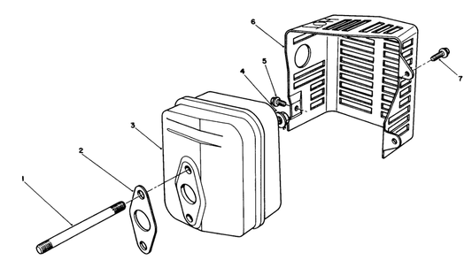 Muffler Assembly (Engine Model No. Vmg6) Diagram and Parts List for 20522C 7000001 - 7999999 Toro Lawn Mower