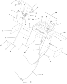 Operator Control Assembly Diagram and Parts List for 44424TE 413000000 - 999999999 Toro Lawn Mower