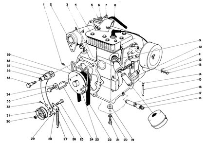 Engine Assembly Diagram and Parts List for 55302 9000001 - 9999999 Toro Lawn Tractor