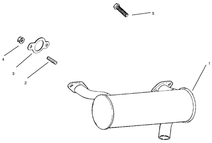 Exhaust Diagram and Parts List for 30611 990001 - 999999 Toro Lawn Tractor