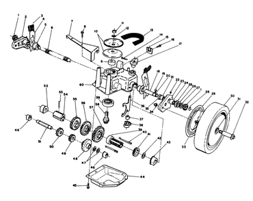 Gear Case Assembly Diagram and Parts List for 20747C 8000001 - 8999999 Toro Lawn Mower