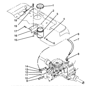 Hydraulic Reservoir Assembly Diagram and Parts List for 72081 3900001 - 3999999 Toro Lawn Tractor