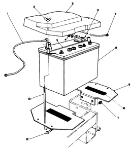 Battery Assembly Diagram and Parts List for 30116 9000001 - 9999999 Toro Lawn Tractor Accessories
