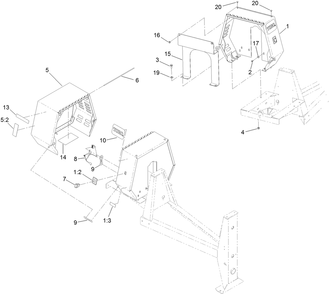 Cowl Assembly Diagram and Parts List for 68004 402000000 - 404319999 Toro Cement Mixer