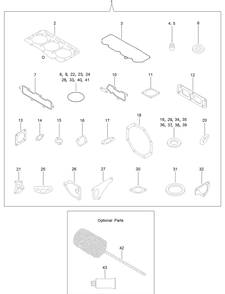 Gasket Set Diagram and Parts List for 25403 400000000 - 401399999 Toro Lawn Tractor Accessories