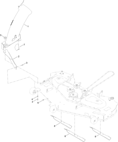 Chute Assembly Diagram and Parts List for 79601 400000000 - 999999999 Toro Lawn Tractor