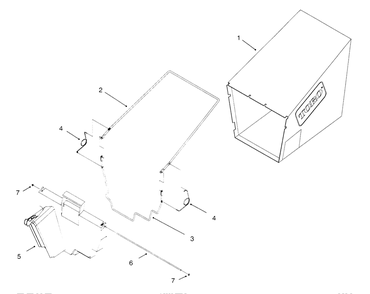Rear Bagging Assembly (Model No. 20454 Only) Diagram and Parts List for 20454 6900001 - 6999999 Toro Lawn Mower