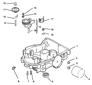 Oil Pan/Lubrication Diagram and Parts List for 72085 6900001 - 6999999 Toro Lawn Tractor