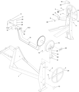 Part Location Diagram of 125-6308 Toro Yoke Asm