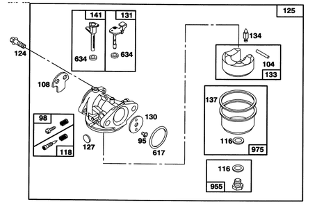 Engine Briggs & Stratton Model 122702-3171-01 Diagram and Parts List for 20434 4900001 - 4999999 Toro Lawn Mower