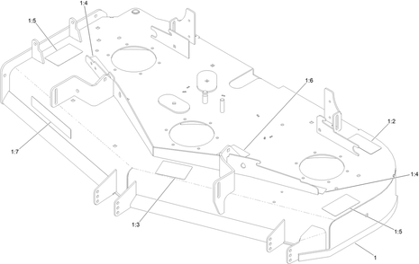 Deck Decal Assembly Diagram and Parts List for 74451 402100000-403350823 Toro Lawn Tractor