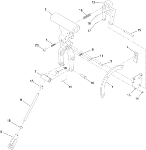 Part Location Diagram of ST36744 Toro Rod-Linkage