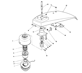 Trimmer Head Assembly Diagram and Parts List for 51637 0000001 - 0999999 Toro Trimmer