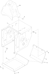 Main Frame And Belt Cover Assembly Diagram and Parts List for 38701 411700000 - 999999999 Toro Power Broom