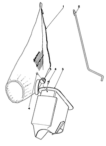 Bagging Kit No. 36-8380 (Optional) Diagram and Parts List for 16310 2000001 - 2999999 Toro Lawn Mower