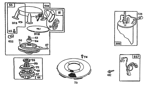 Rewind-No. 286707-0119-01 Diagram and Parts List for 56185 2000001 - 2999999 Toro Lawn Tractor