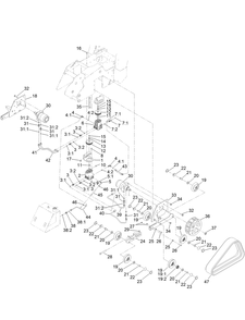 Track Drive Assembly Diagram and Parts List for 22972 410480000 - 412399999 Toro Lawn Tractor Accessories
