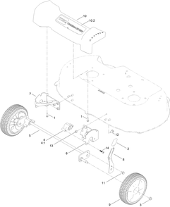 Front Wheel And Height-Of-Cut Assembly Diagram and Parts List for 21876 400000000 - 999999999 Toro Lawn Mower