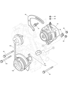 Alternator And Pulley Assembly Diagram and Parts List for 22530 414400000 - 999999999 Toro Lawn Tractor Accessories