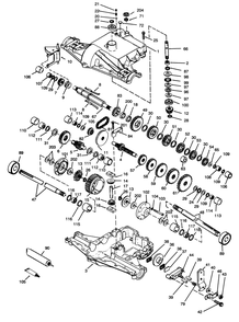 Peerless Transaxle 820-024 Diagram and Parts List for 72043 6900001 - 6999999 Toro Lawn Tractor