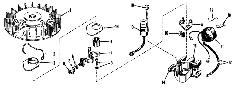 Magneto Model No. 610689a Diagram and Parts List for 23301 1000001 - 1999999 Toro Lawn Mower