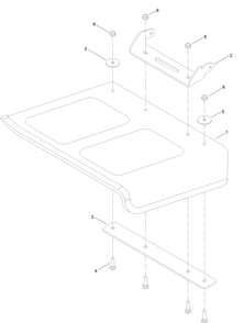Rubber Deflector Kit Assembly Diagram and Parts List for 140-4300  Toro Lawn Mower