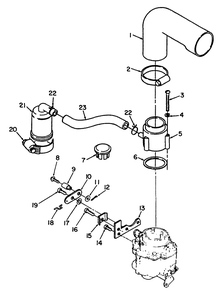 Air Cleaner & Choke-Onan No. P200g, Type I/10808c Diagram and Parts List for 30798 0000001 - 0999999 Toro Lawn Tractor