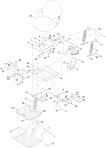 Seat Assembly Diagram and Parts List for 75315 411600000 - 411643471 Toro Lawn Tractor
