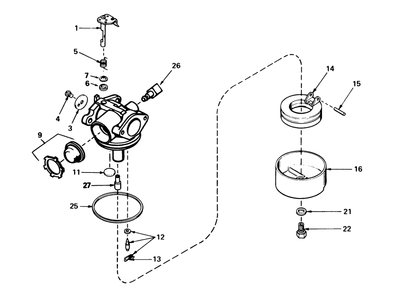 Carburetor No. 632050a Diagram and Parts List for 16165C 5000001 - 5999999 Toro Lawn Mower