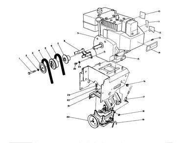 Engine Assembly Diagram and Parts List for 38540 1000001 - 1999999 Toro Snow Blower