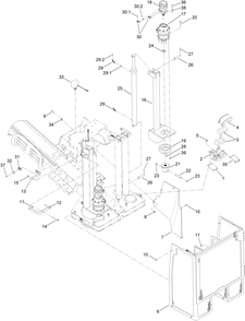 Planetary, Rod Guide  And Stakedown Cage Assembly Diagram and Parts List for 23898 400000000 - 999999999 Toro Lawn Tractor Accessories