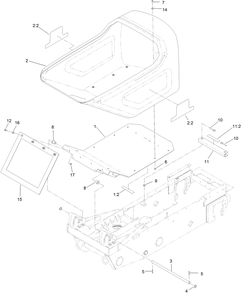Hopper Assembly Diagram and Parts List for 68141 414400369 - 999999999 Toro Lawn Tractor Accessories