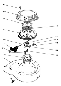 Recoil Assembly (Model No. 47pl0-3) Diagram and Parts List for 22036 1000001 - 1999999 Toro Lawn Mower