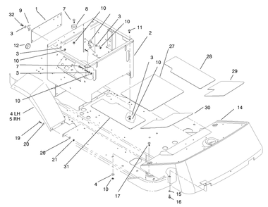 Part Location Diagram of 94-9669 Toro Tread-Foot
