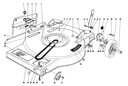 Mower Housing Assembly Diagram and Parts List for 16870 2000001 - 2999999 Toro Lawn Mower