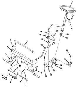 Front Axle And Steering Diagram and Parts List for 32-120EA1 1000001 - 1999999 Toro Lawn Tractor